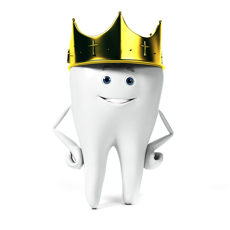 Lächelnder Zahn mit Krone 